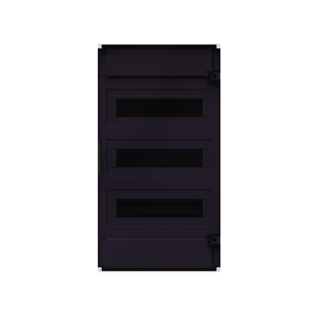 Корпус пластиковый навесной КЭАЗ OptiBox Pro 36-NKR-IP40, 379803, IP40, 36 модулей, прозрачная черная дверца