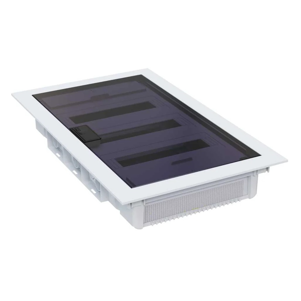 Корпус пластиковый встраиваемый КЭАЗ OptiBox Pro 36-VKR-IP40, 379800, 36 модулей, прозрачная черная дверца