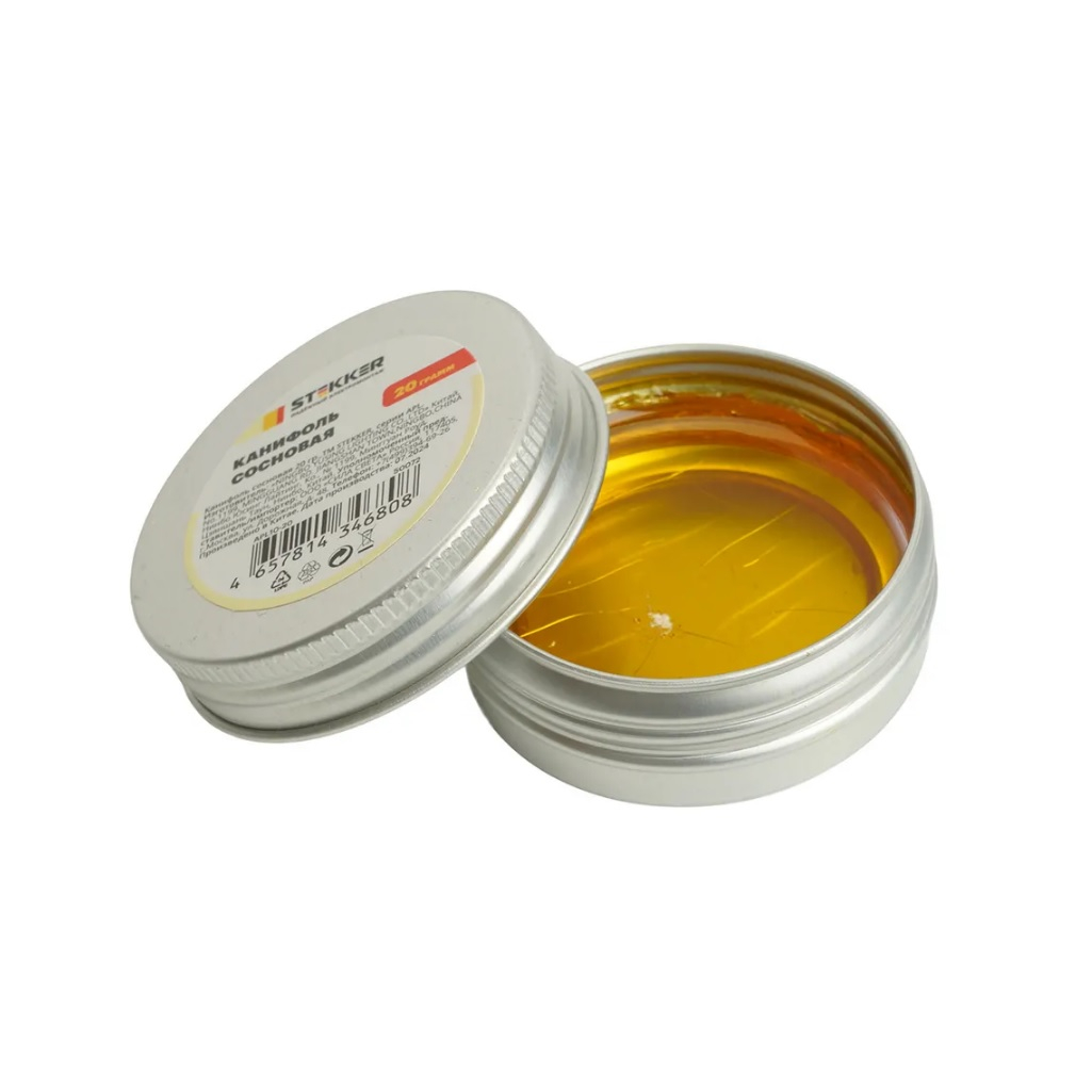 Канифоль сосновая Stekker серия APL10-20, 50072, для пайки, 20 грамм