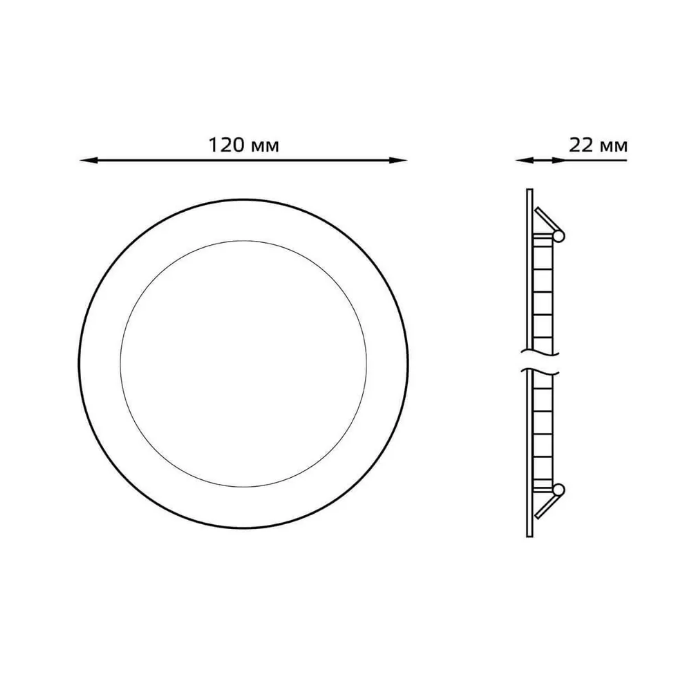 Светильник круглый встраиваемый Gauss Slim 6W 6500K IP20