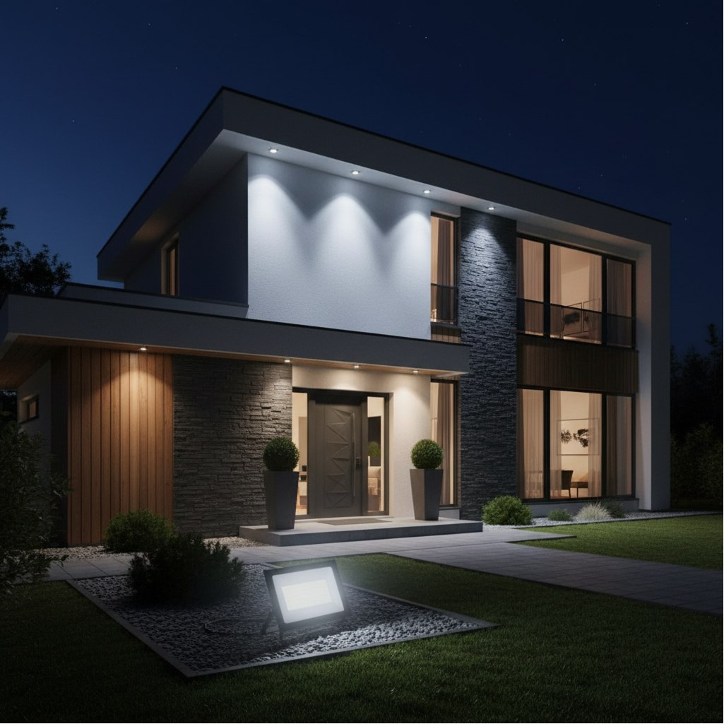 Прожектор светодиодный Volpe ULF-Q519 100 Вт, 6500K SENSOR IP65 с датчиком движения, черный