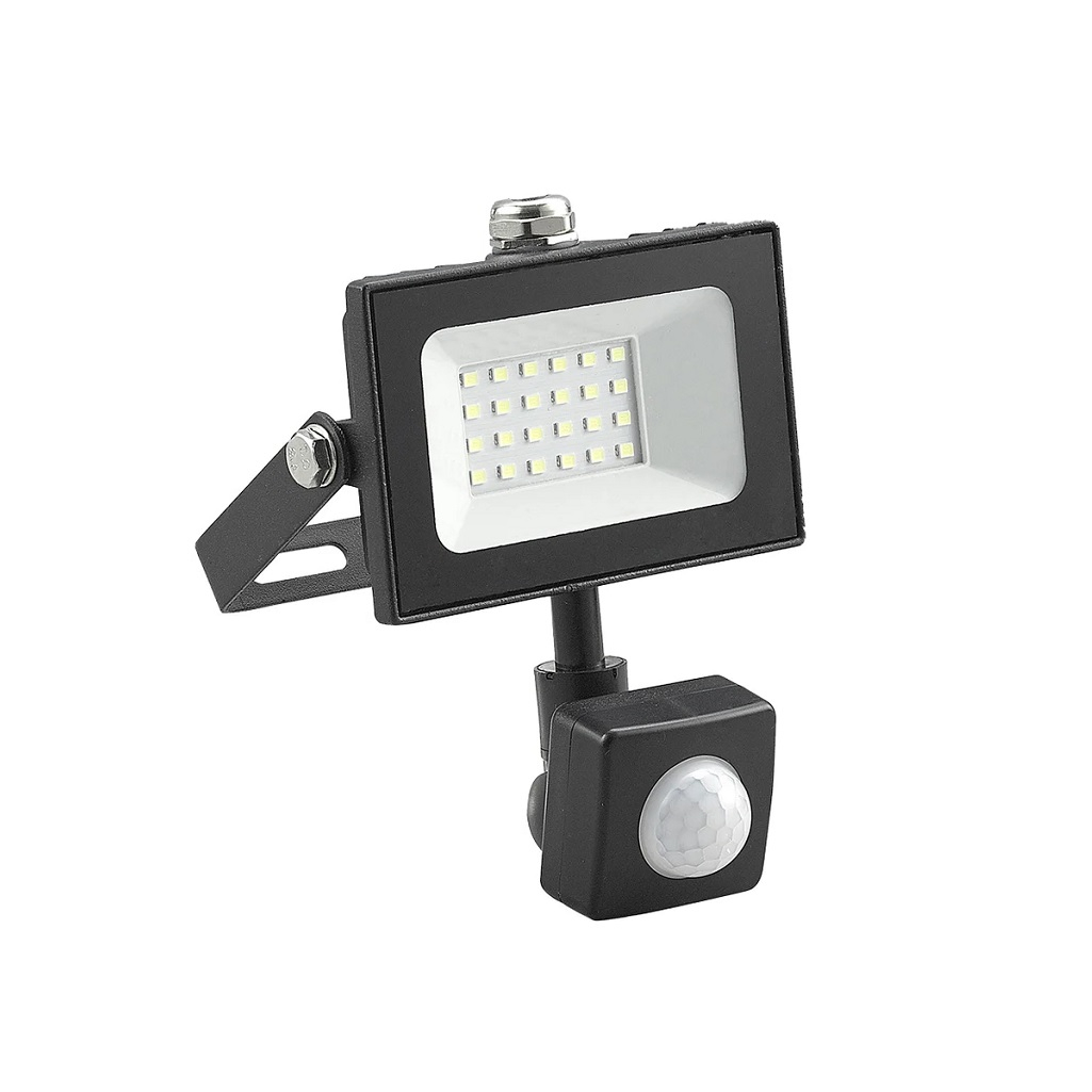 Прожектор светодиодный General GTAB-20BT-IP65-6500-IFR, 20 Вт, 6500К, IP65, датчик движения, черный
