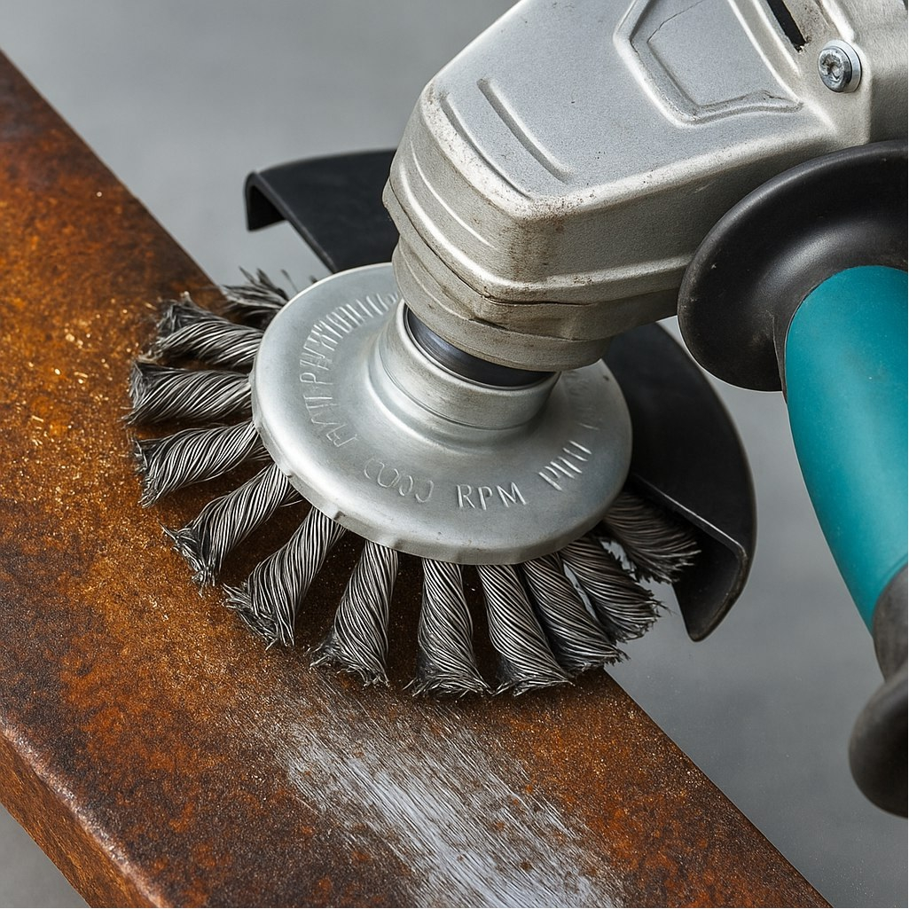 Щетка для дрели Сибртех 744327, плоская со шпилькой, 100 мм