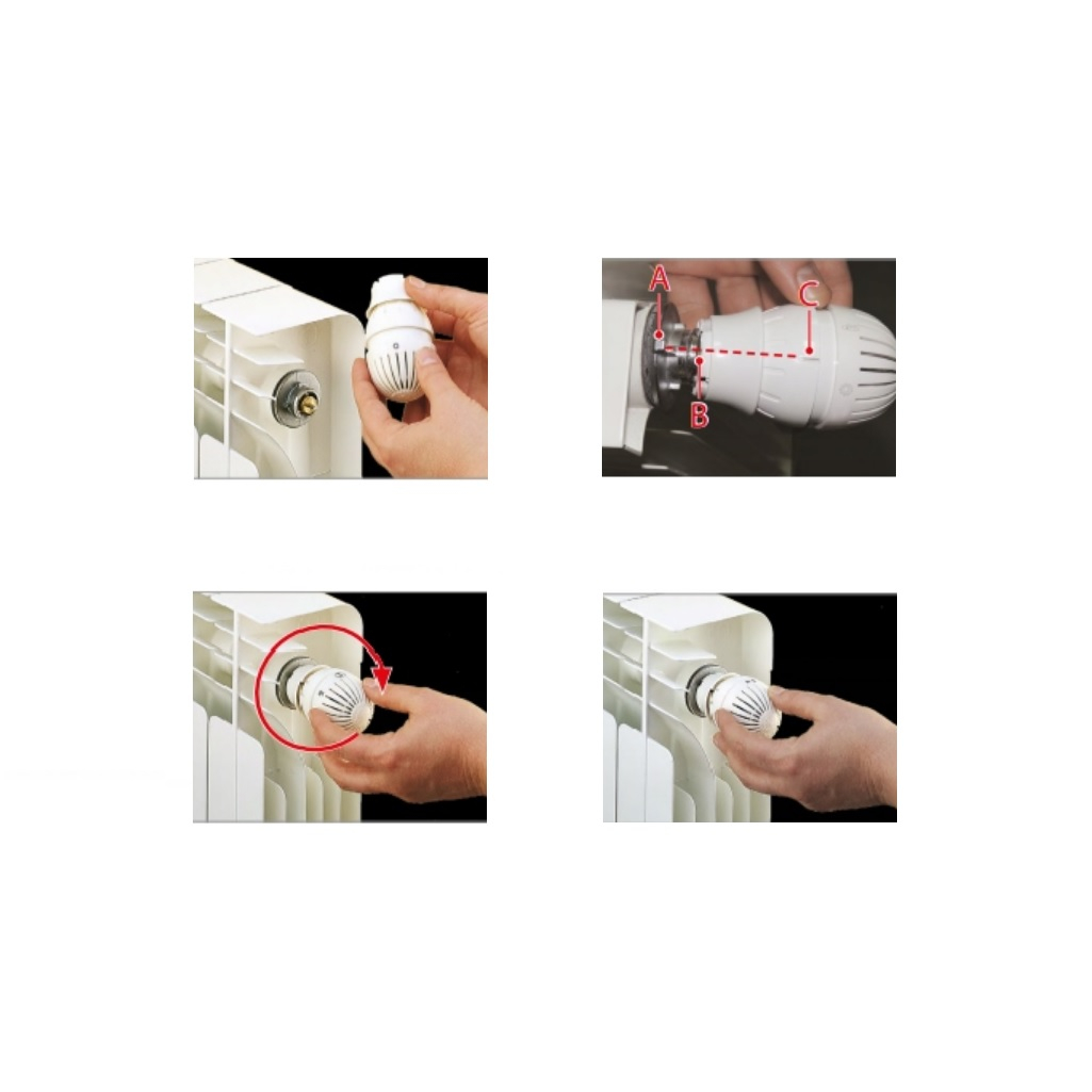 Головка термостатическая Giacomini Clip-Clap, R470X001,  встроенный жидкостный датчик, настройка против замораживания