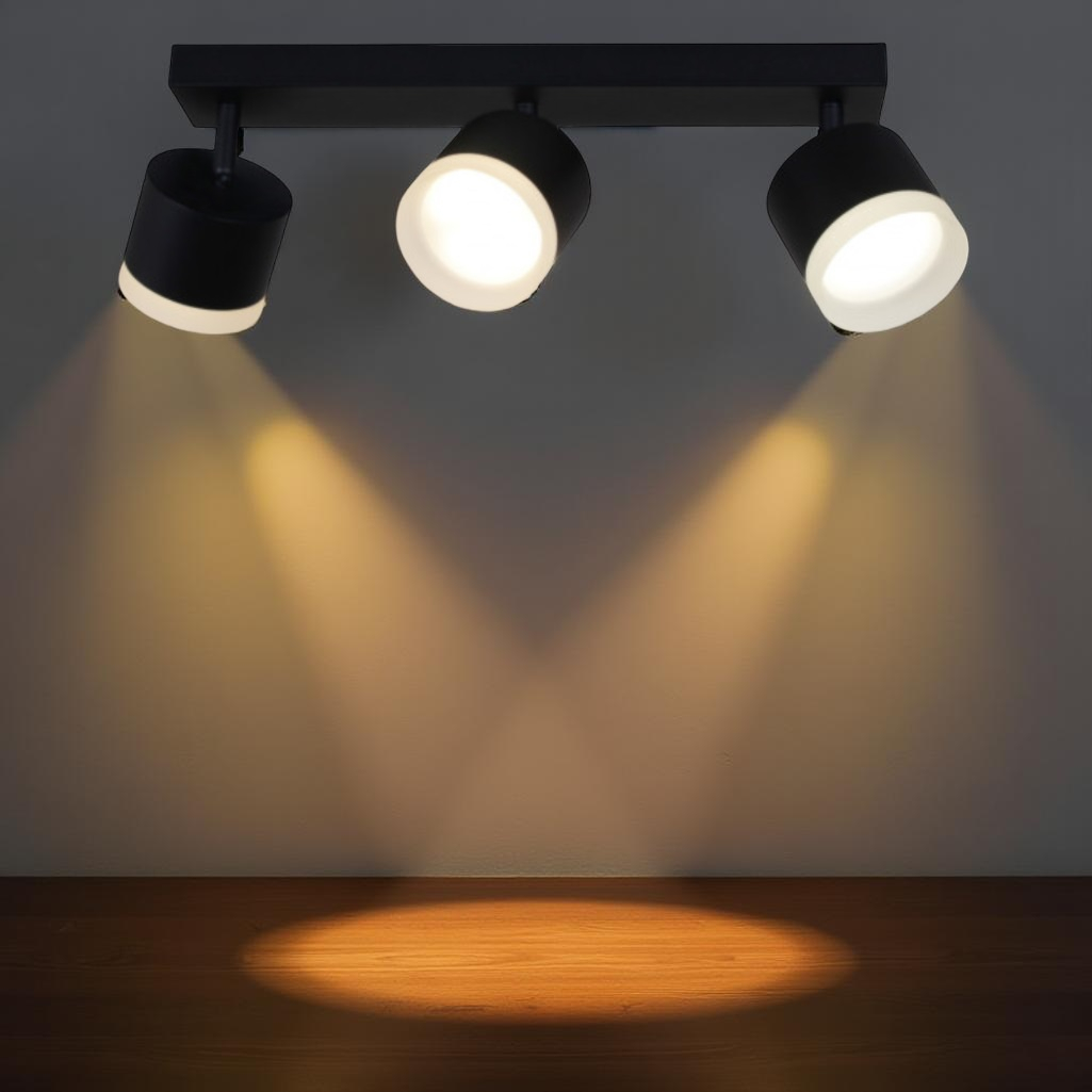 Светильник точечный Reluce 53004-9.5-003IL SPOT LIGHT GX53 BK, 3 лампы, черный с белым