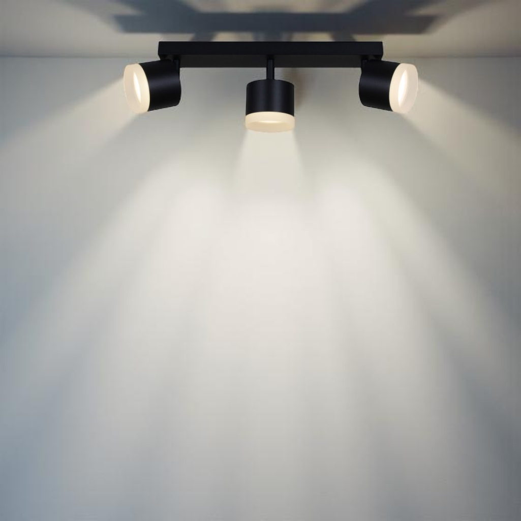 Светильник точечный Reluce 53004-9.5-003IL SPOT LIGHT GX53 BK, 3 лампы, черный с белым