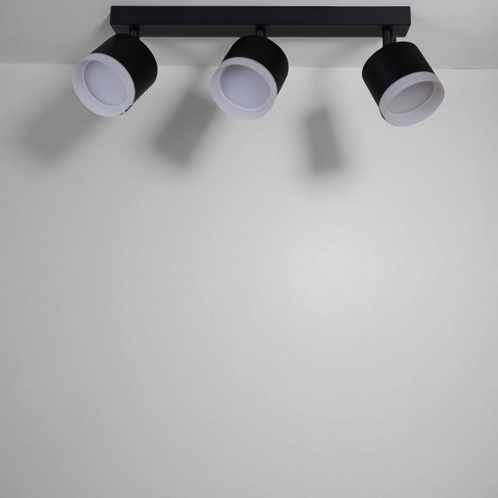 Светильник точечный Reluce 53004-9.5-003IL SPOT LIGHT GX53 BK, 3 лампы, черный с белым