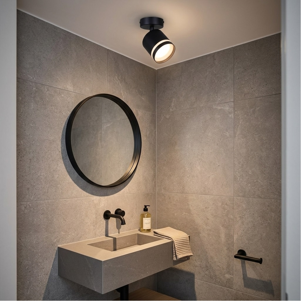 Светильник Reluce 53001-9.5-001IL SPOT LIGHT GX53 BK, металл, акрил, черный