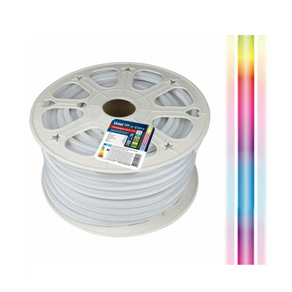 Лента светодиодная Uniel UL-00005581 SMD5050 NEON RGB 8mm IP67 220V 10W мультиколор