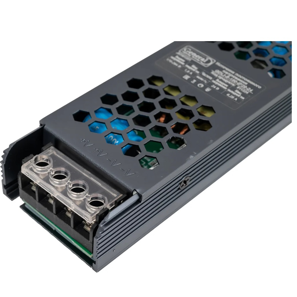 Блок питания для светодиодной ленты General GDLI-S-150W, 24В, 150 Вт, 6.25 А, IP20, G511224