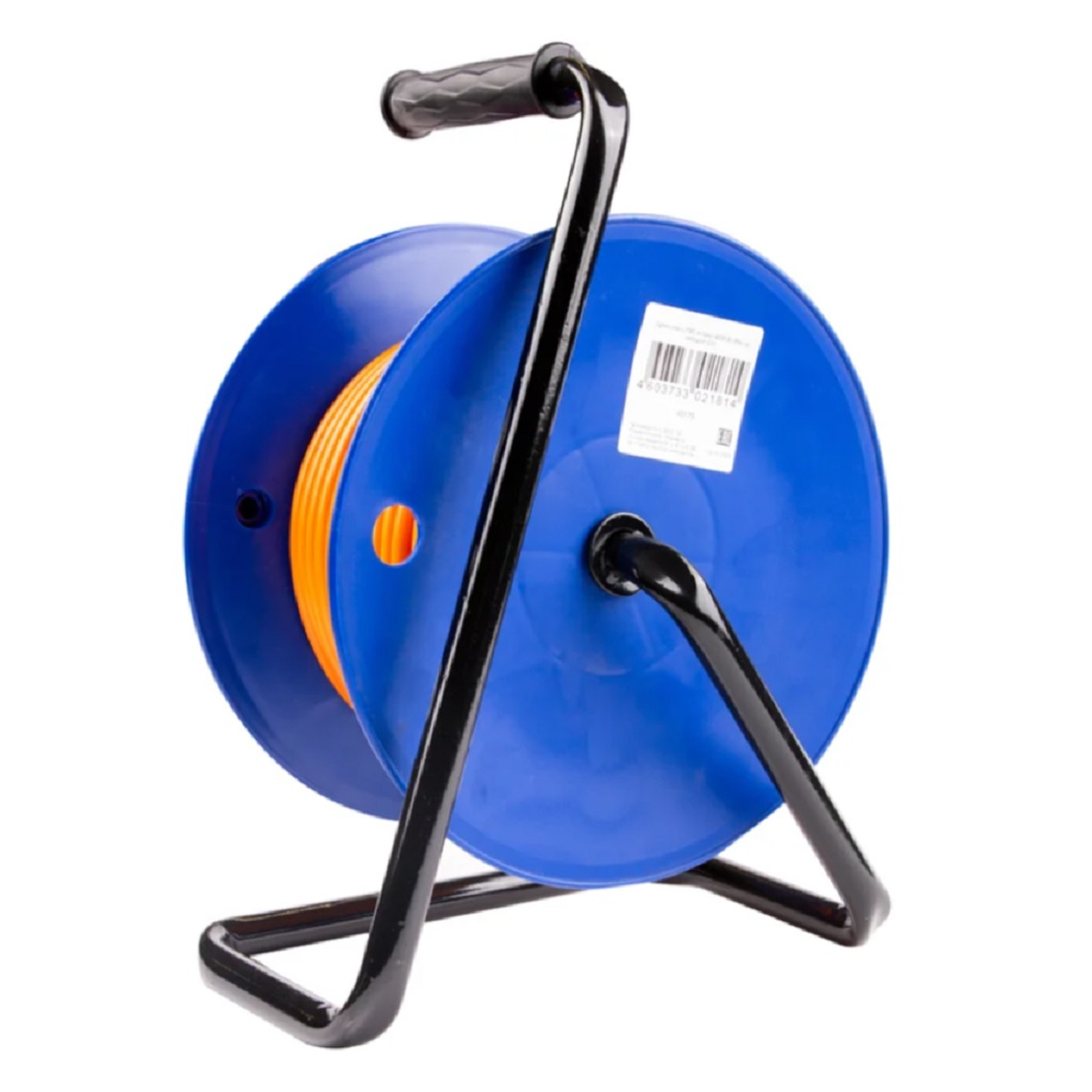 Удлинитель Атлант Атом ПВС 40174, с заземлением, 4 розетки, 50 м, 3.5 кВт, на катушке