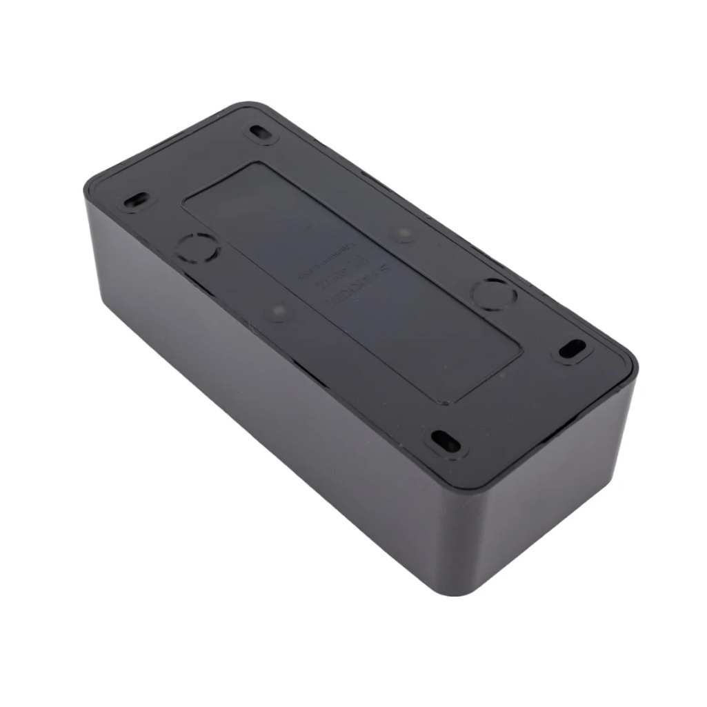 Розетка 3-местная Stekker MST16-13-05 Cофия 49502 с заземлением, накладная, черный матовый