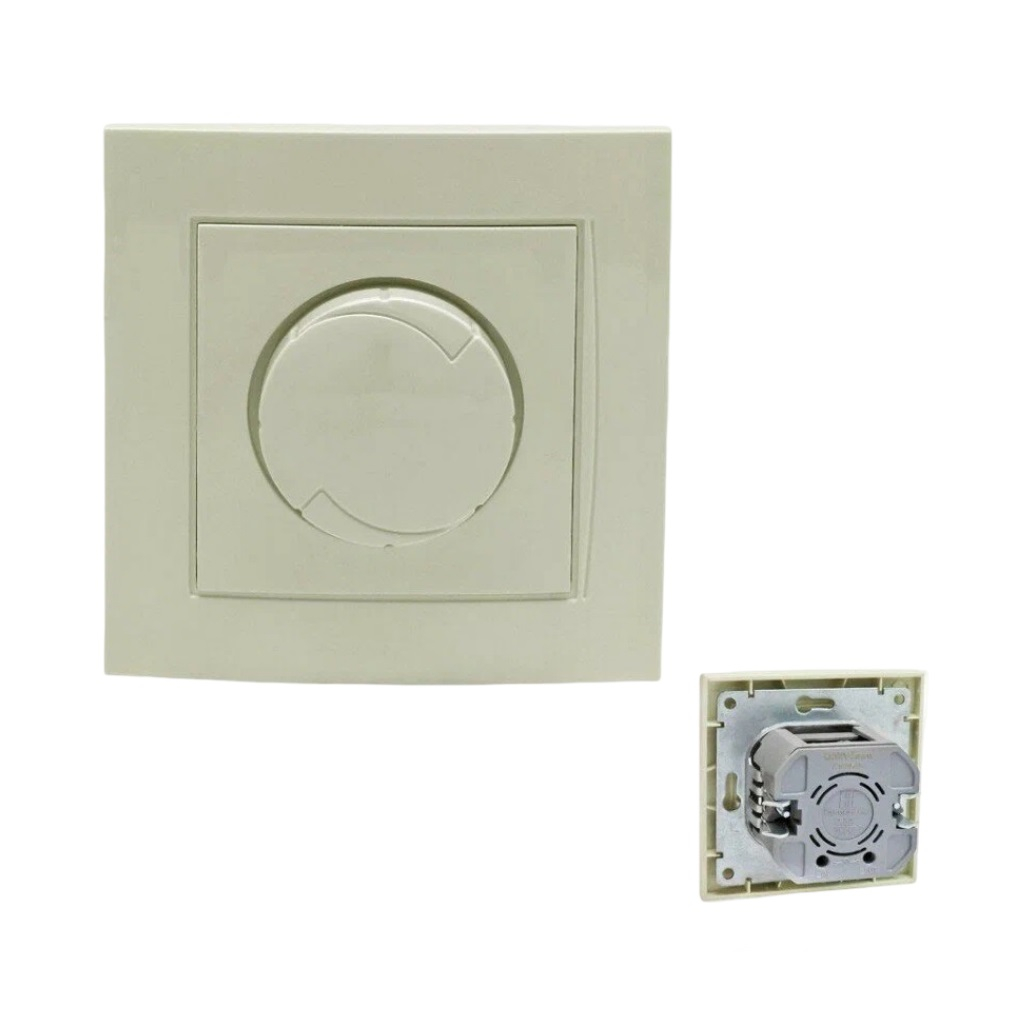 Диммер встраиваемый UNIVersal Бриллиант 7947427, СП, 500 Вт, поворотный, белый