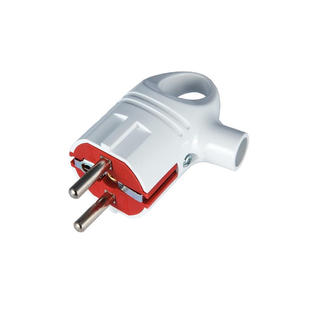 Вилка Lezard 715-0401-604 Accessories, 16 А, IP20, с кольцом, с заземляющим контактом, угловая