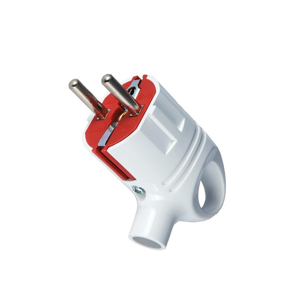 Вилка Lezard 715-0401-604 Accessories, 16 А, IP20, с кольцом, с заземляющим контактом, угловая