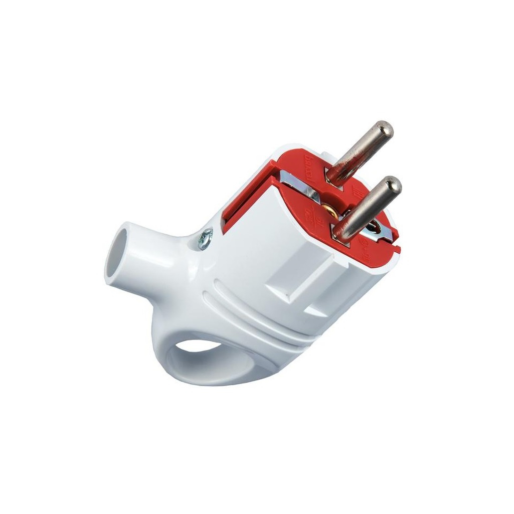 Вилка Lezard 715-0401-604 Accessories, 16 А, IP20, с кольцом, с заземляющим контактом, угловая