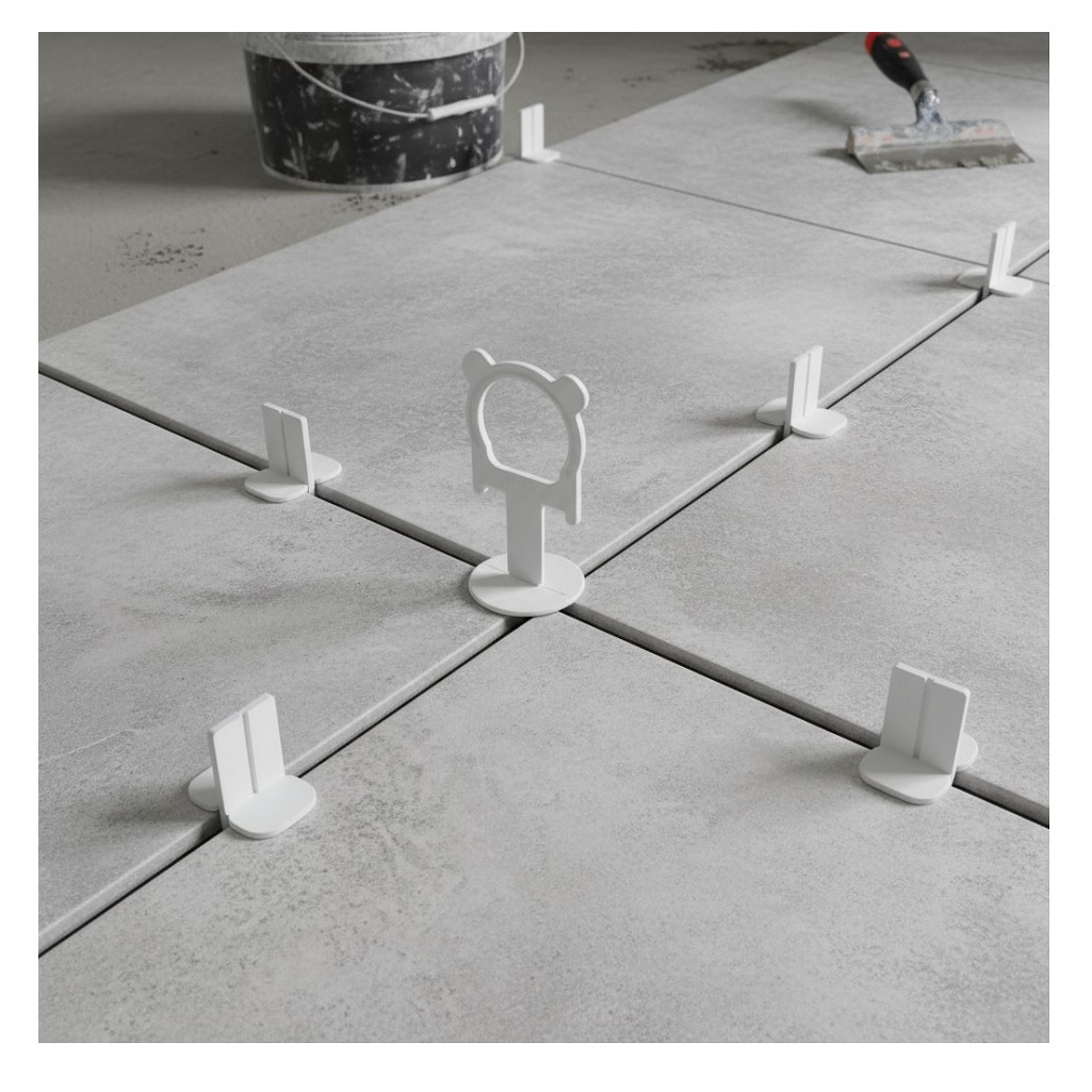 Зажим Decor 449-4100 Панда, для выравнивания плитки, 1 мм,  упаковке 100 штук