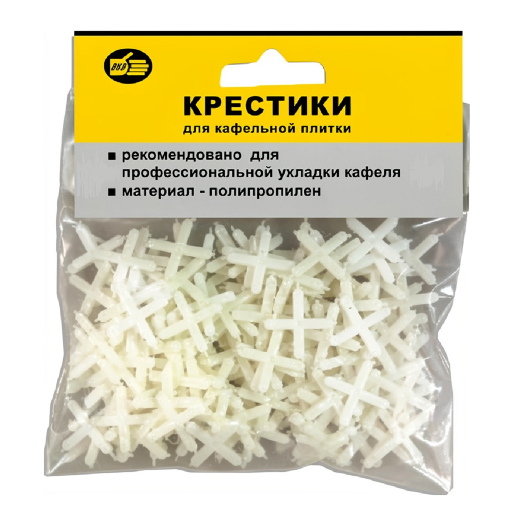 Крестики 888 для кладки плитки 3 мм, пластиковые, 88082, в упаковке 150 штук
