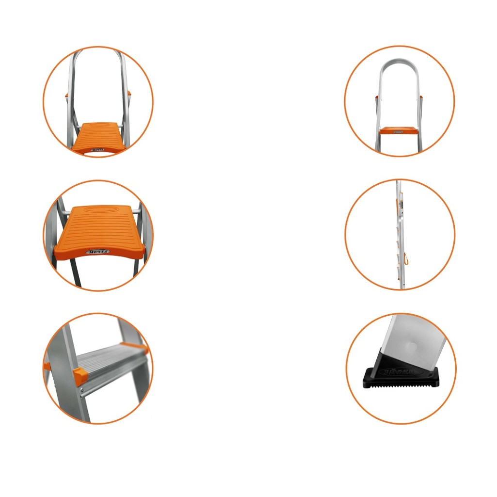 Лестница-стремянка Эйфель Мечта 104, 4 ступени, 1 секция, алюминиевая, нагрузка до 150 кг