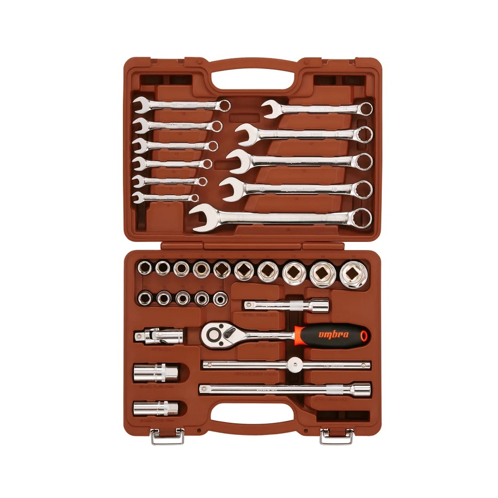 Набор инструмента Ombra OMТ33S, пластиковый кейс, 33 предмета