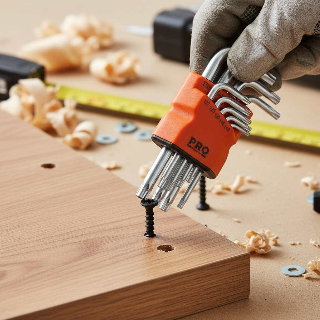 Набор ключей Startul Pro-87209 Torx, короткие, хромоникелевое покрытие, в упаковке 9 штук