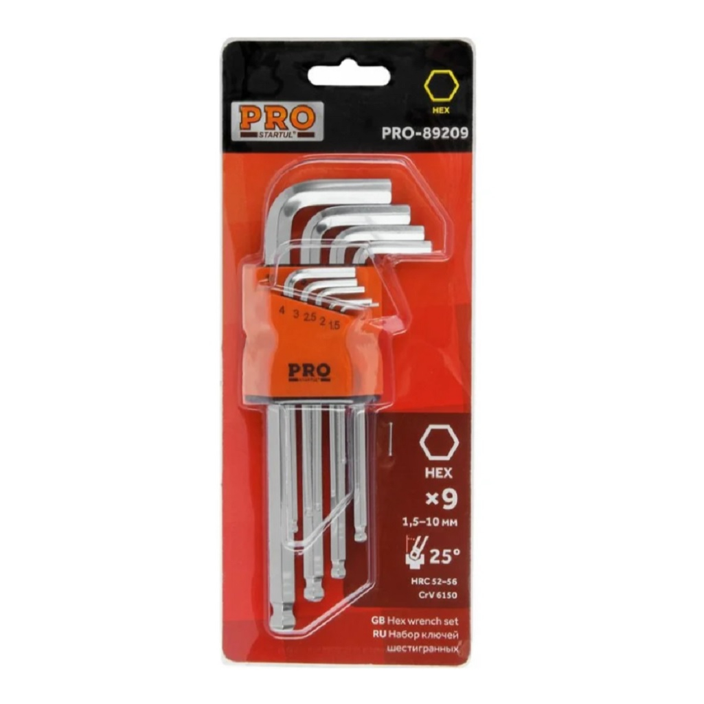 Набор ключей шестигранных Startul PRO-89209, длинные, в упаковке 9 штук