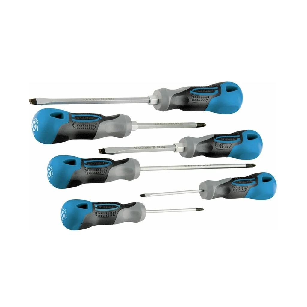 Набор отверток GROSS 12164, трехкомпонентная рукоятка, 6 предметов 