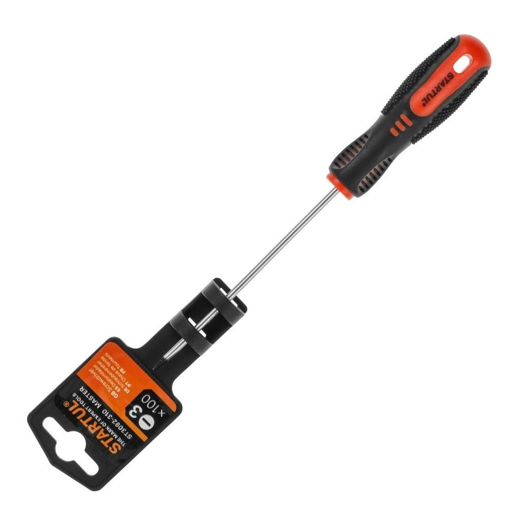 Отвертка шлицевая Startul Master ST3092-310, SL3х100 мм, двухкомпонентная рукоятка