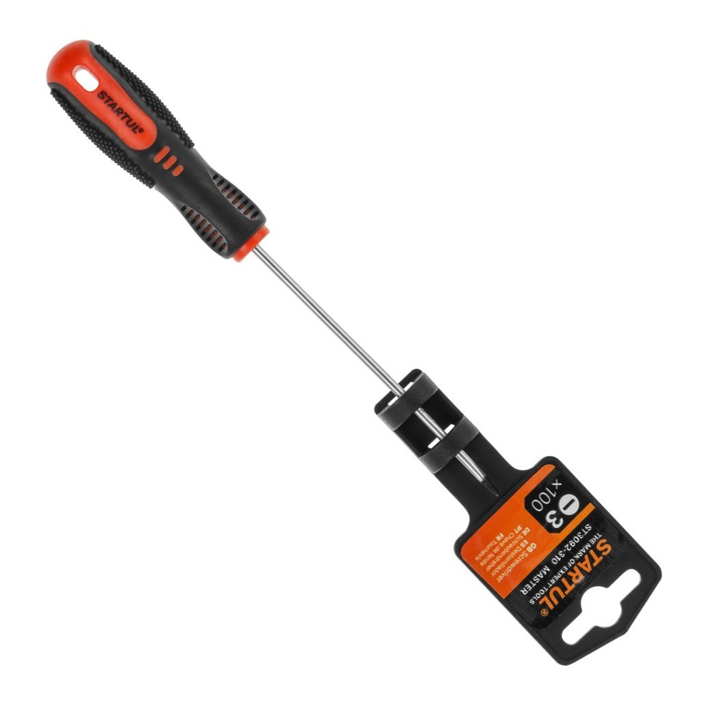 Отвертка шлицевая Startul Master ST3092-310, SL3х100 мм, двухкомпонентная рукоятка