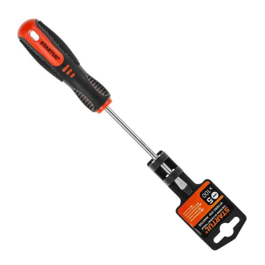 Отвертка шлицевая Startul Master ST3092-510, SL5х100 мм, двухкомпонентная рукоятка