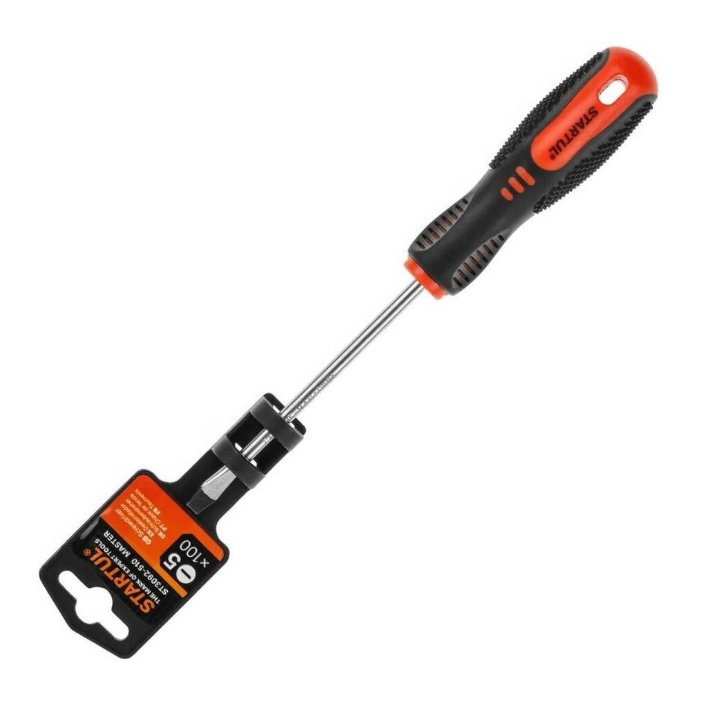 Отвертка шлицевая Startul Master ST3092-510, SL5х100 мм, двухкомпонентная рукоятка