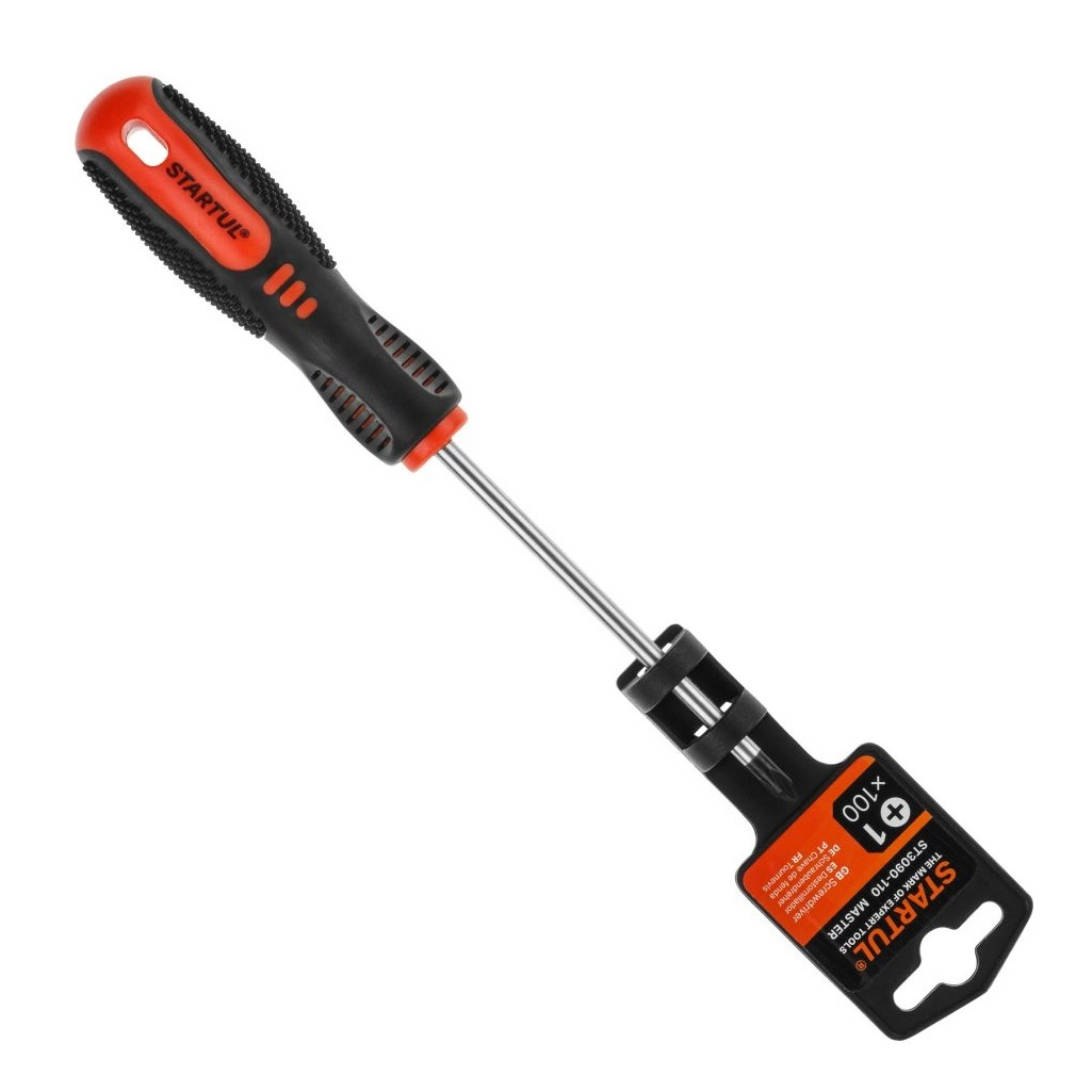 Отвертка крестовая Startul Master ST3090-110, PH1х100 мм, двухкомпонентная рукоятка