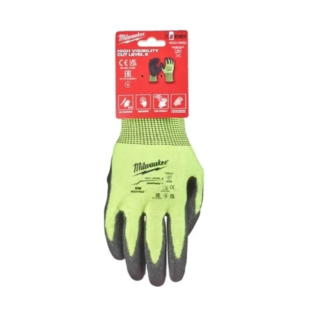 Перчатки Milwaukee High Visibility Cut Level 5 8 M, с защитой от порезов, 4932479932