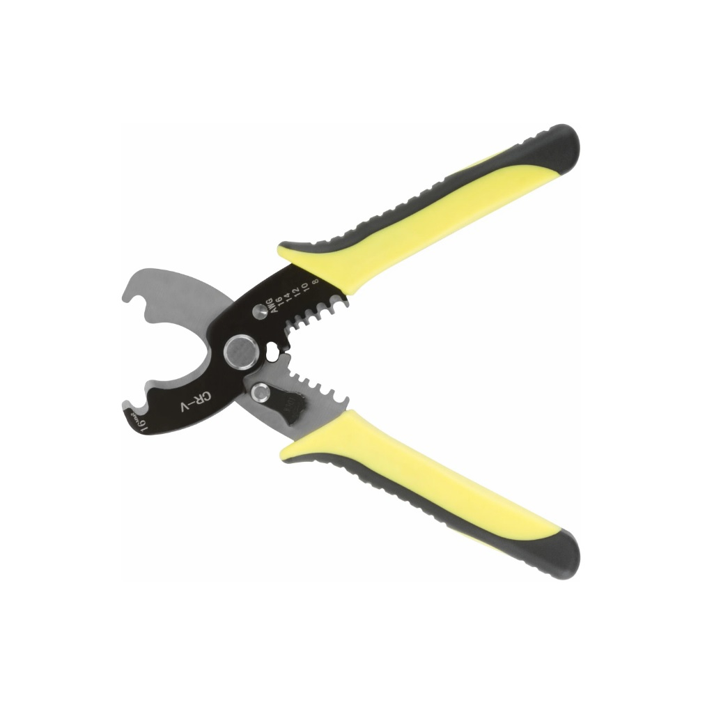 Кабелерез со съемником изоляции FIT 60051, 1.3-4.6 мм, 180 мм, мягкая оплетка ручек