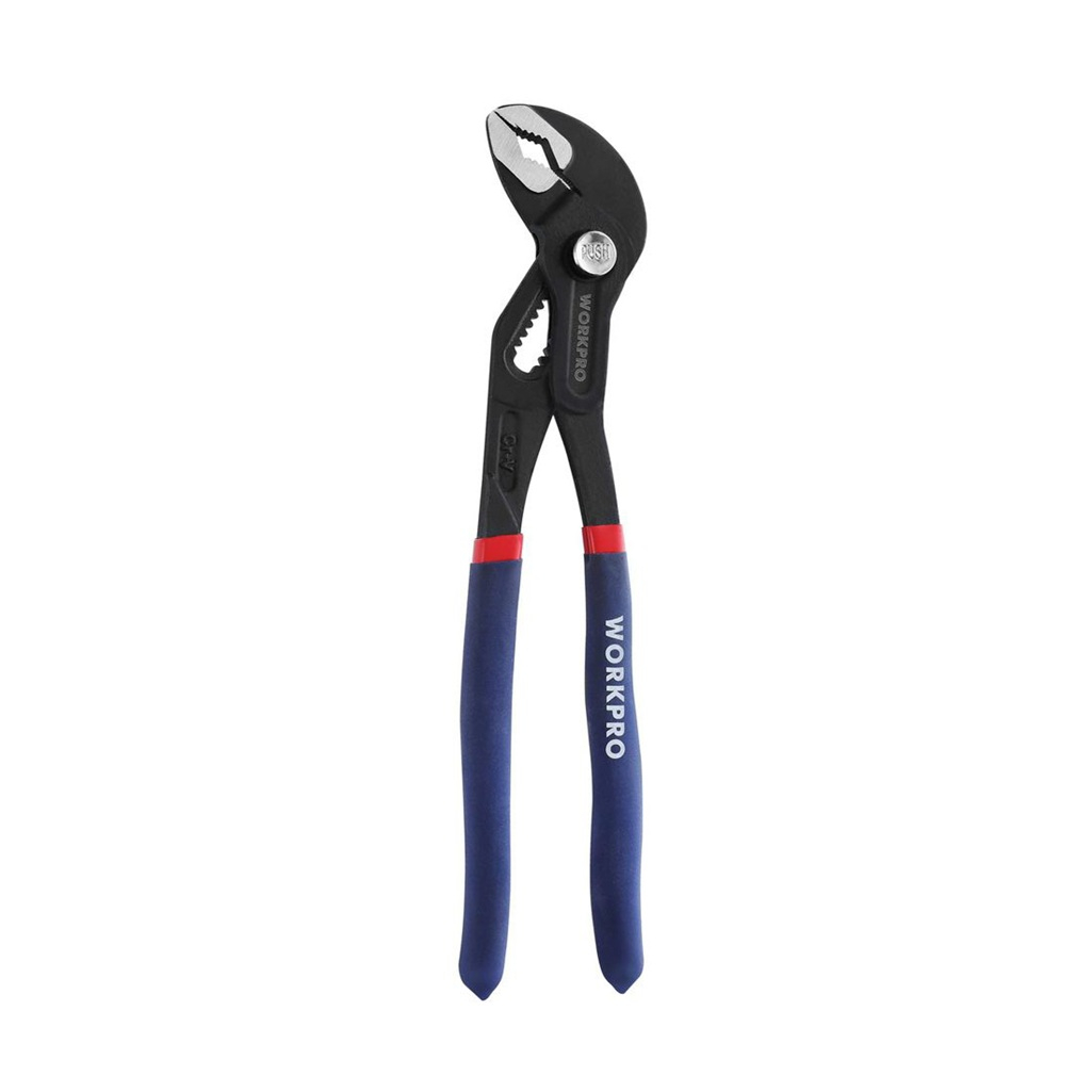 Клещи переставные Workpro WP231155 с кнопкой быстрой регулировки, сталь, 250 мм