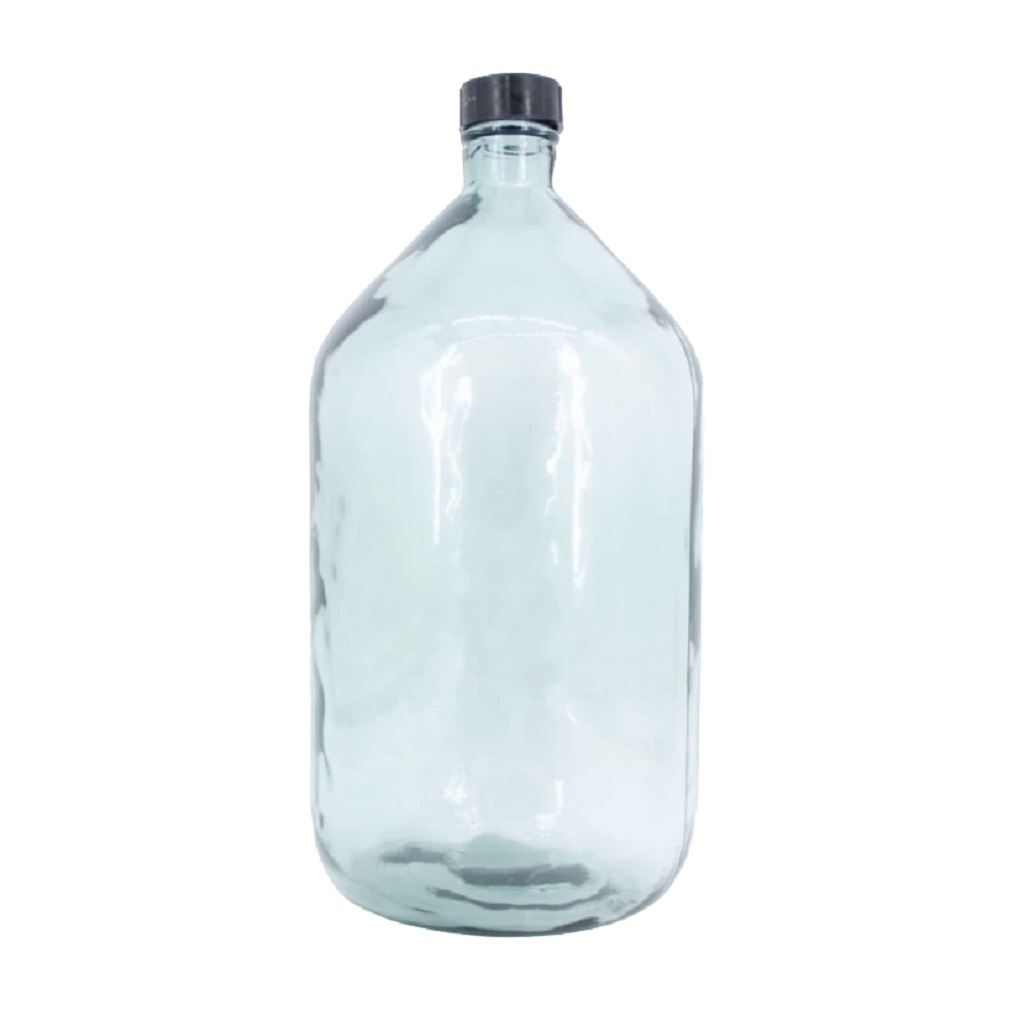 Бутыль винная Казак ТО 58, с крышкой, стеклянная, прозрачная, 20 л