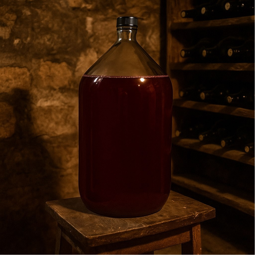 Бутыль винная Казак ТО 58, с крышкой, стеклянная, прозрачная, 20 л