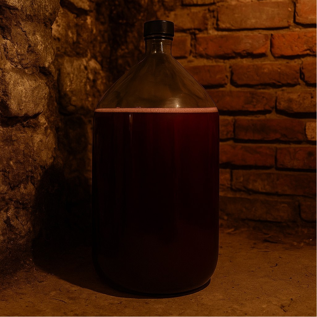 Бутыль винная Казак ТО 58, с крышкой, стеклянная, прозрачная, 20 л