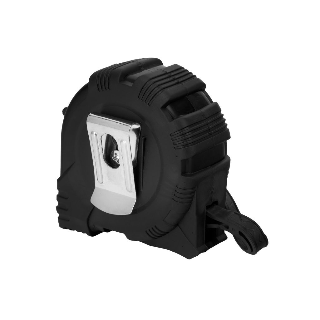 Рулетка Matrix Black 31013, 3 м х 16 мм, обрезиненный корпус, лента с эмалевым покрытием