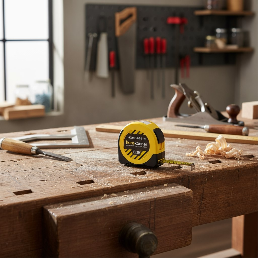Рулетка Hanskonner HK2010-06-5-19, клипса для крепления, 5 м х 19 мм