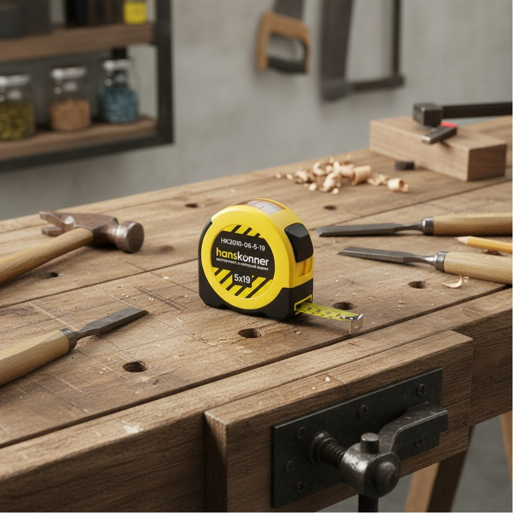 Рулетка Hanskonner HK2010-06-5-19, клипса для крепления, 5 м х 19 мм