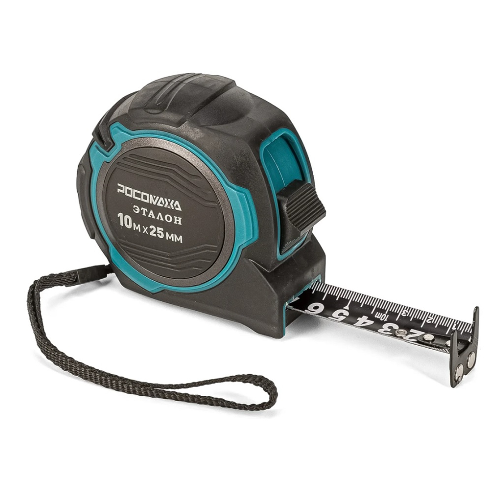 Рулетка двусторонняя Росомаха Эталон 604925, с устойчивой лентой и магнитом, 10 м х 25 мм