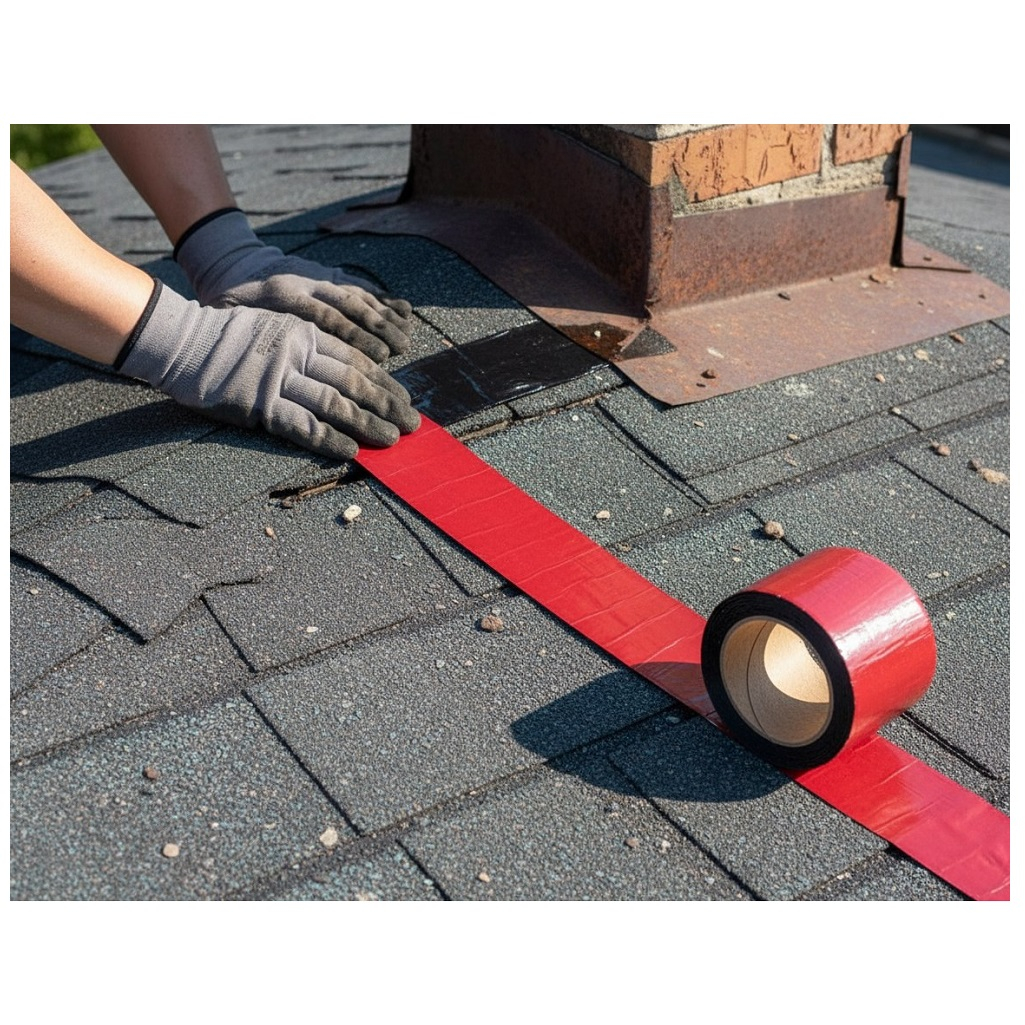 Лента кровельная битумная Шабашка 035-4013, красный, 0.1х3 м