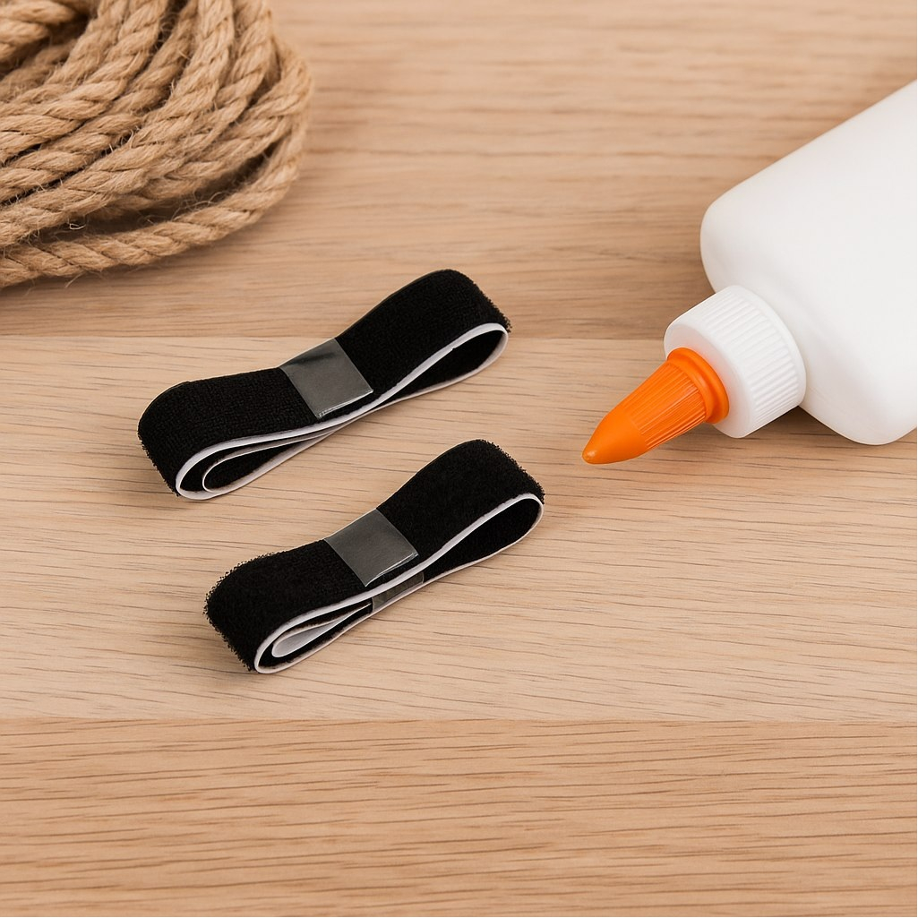 Лента-липучка  Сила притяжения THL72-07 ПВХ, самоклеящаяся, черная, 19 х 460 мм