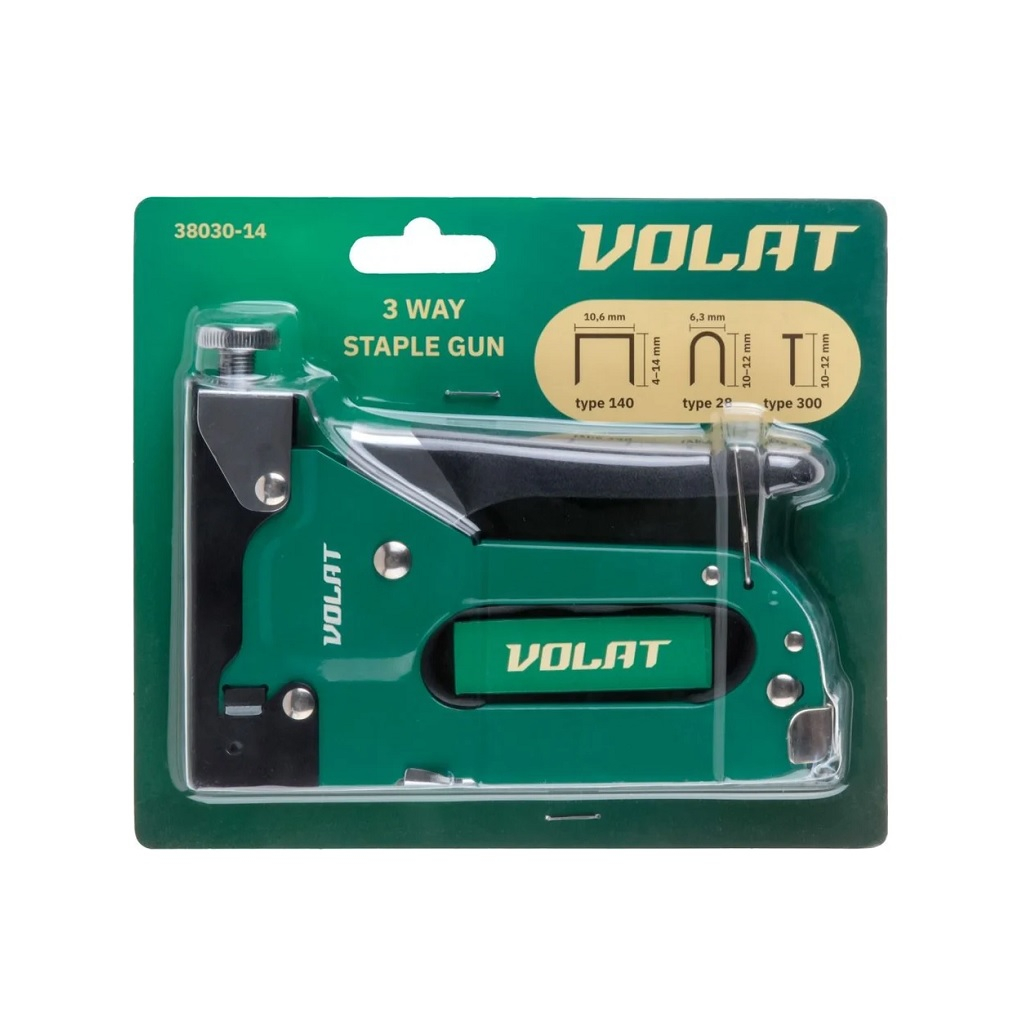 Степлер строительный Волат 38030-14, тип 140, 3 в 1, 4-14 мм
