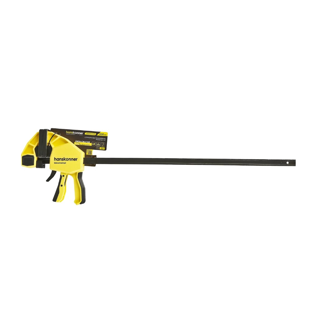 Струбцина быстрозажимная Hanskonner HK1078-09-60, 600 мм, 300кгс, сжим-разжим