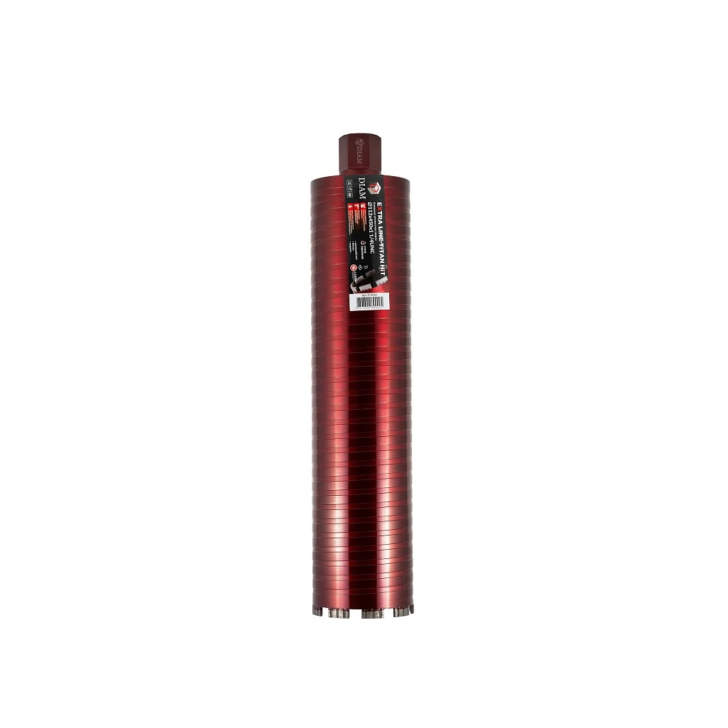 Сверло алмазное по бетону DIAM Extra Line Titan HIT 313039, 112х450х9х1 1/4UNC, сегментное, сухое сверление