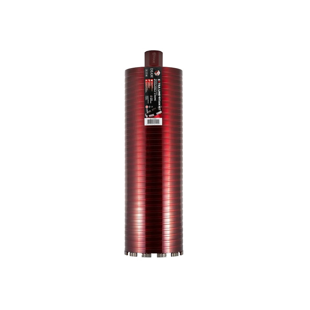 Сверло алмазное по бетону DIAM Extra Line Titan HIT 313042, 152х450х12х1 1/4UNC, сегментное, сухое сверление