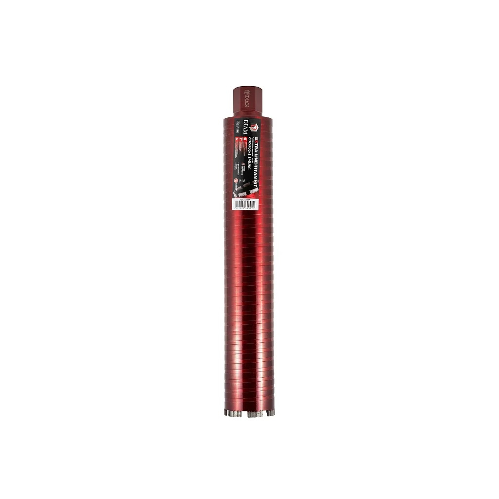 Сверло алмазное по бетону DIAM Extra Line Titan HIT 313037, 82х450х7х1 1/4UNC, сегментное, сухое сверление