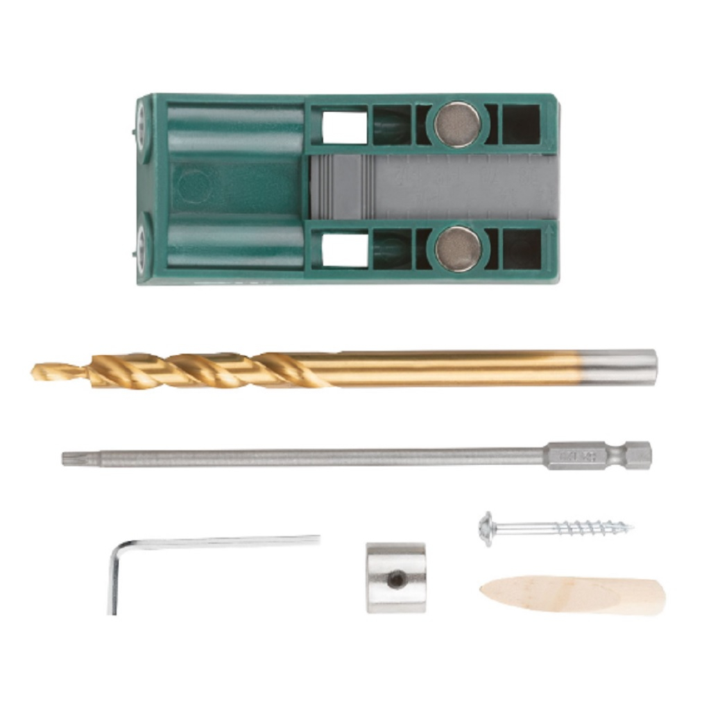 Кондуктор для глухих отверстий FIT 36417, двойной, пластиковый кейс